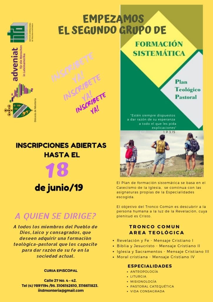 Formación Sistemática: Plan Teológico Pastoral