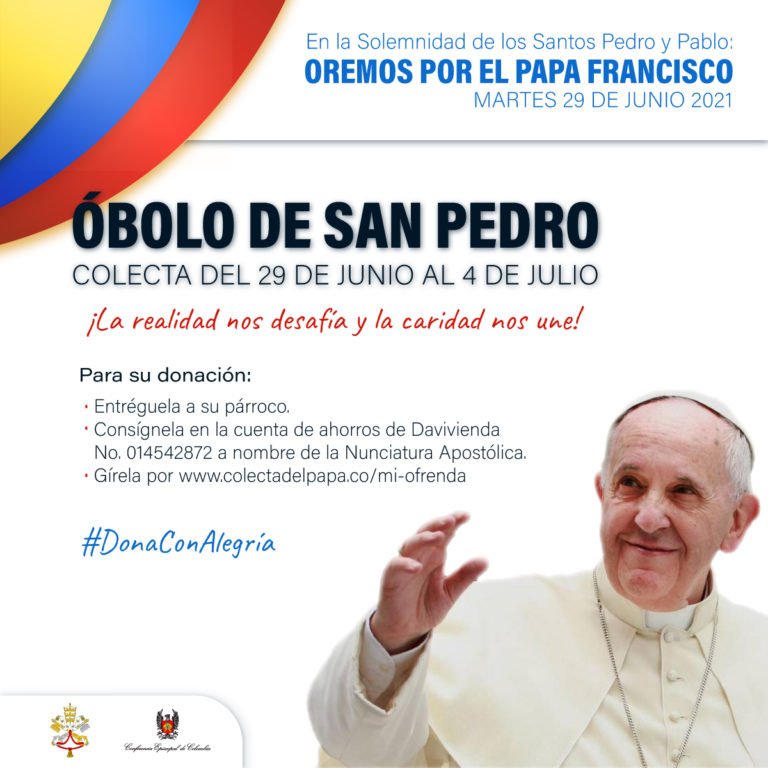 Datos para donaciones Óbolo San Pedro