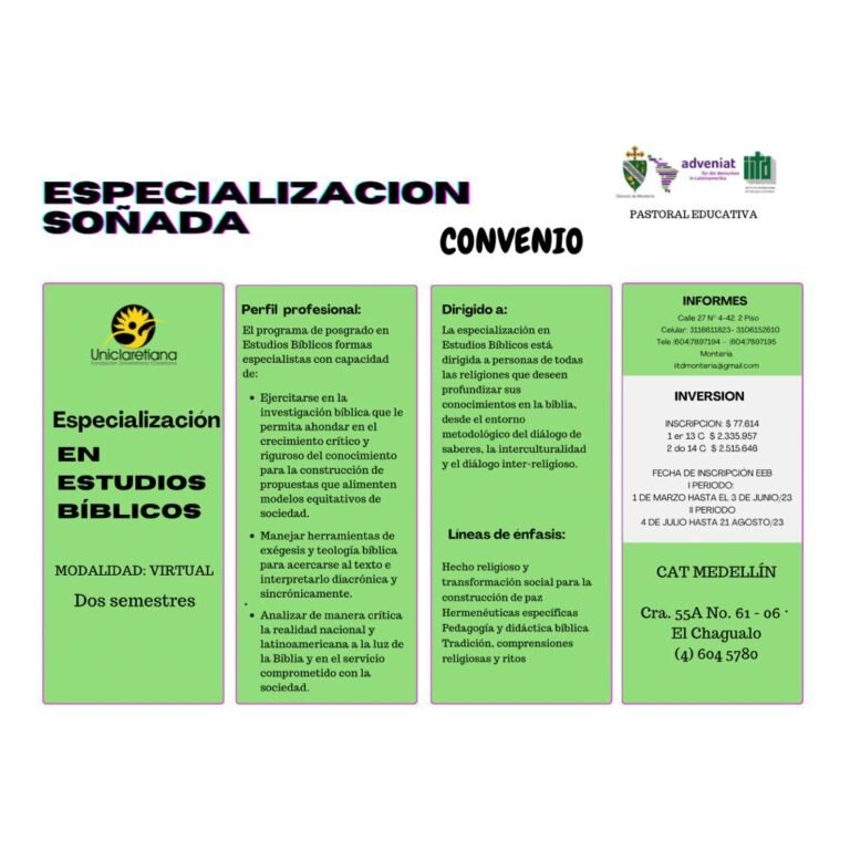 Especialización en Estudio Bíblicos