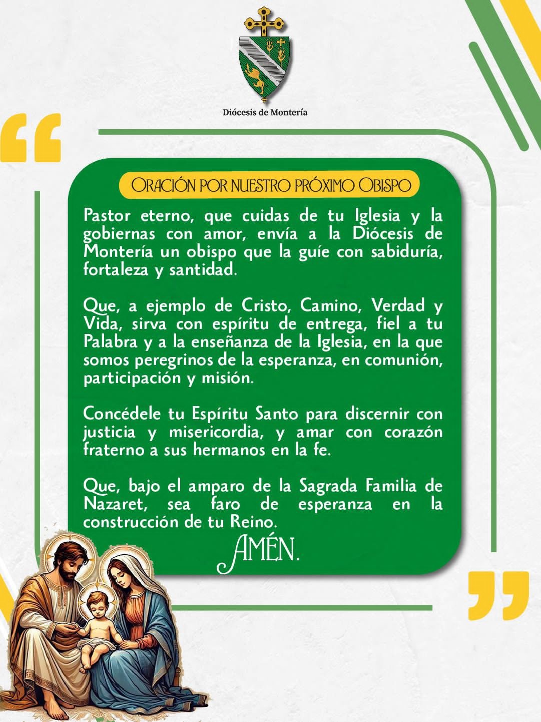 Oremos juntos por nuestro próximo Obispo