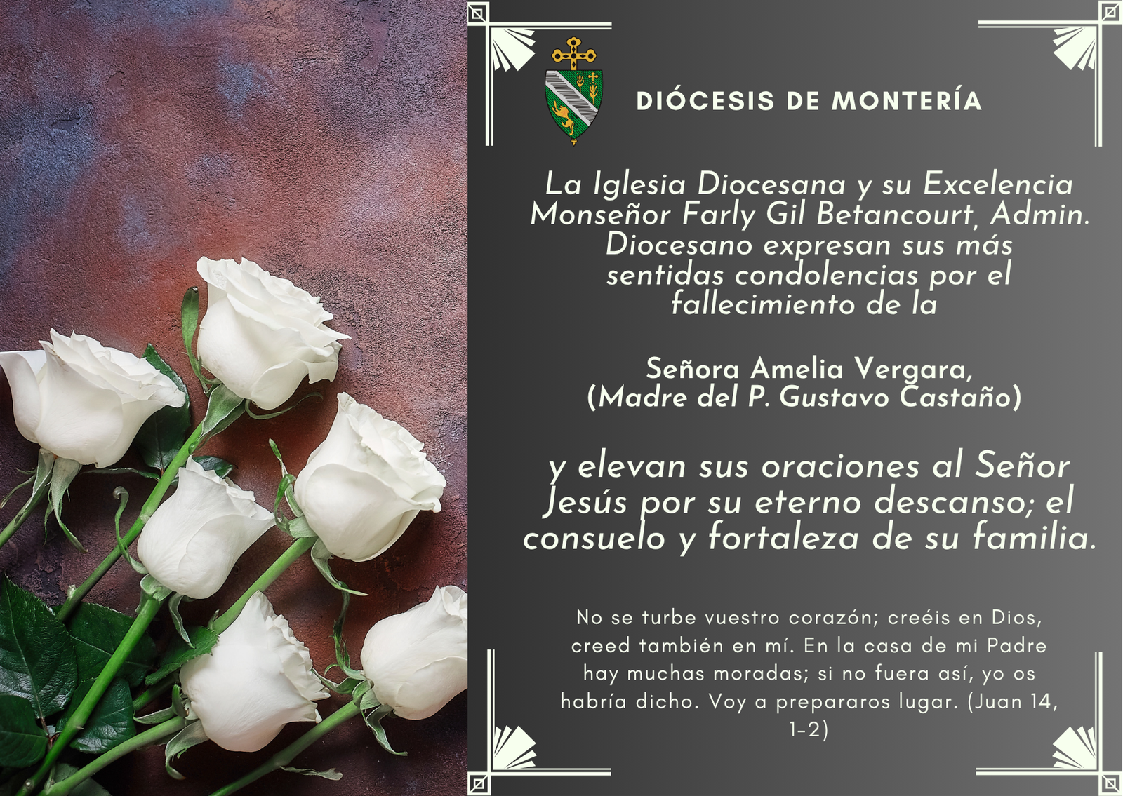 Oramos por el eterno descanso de Amelia Vergara