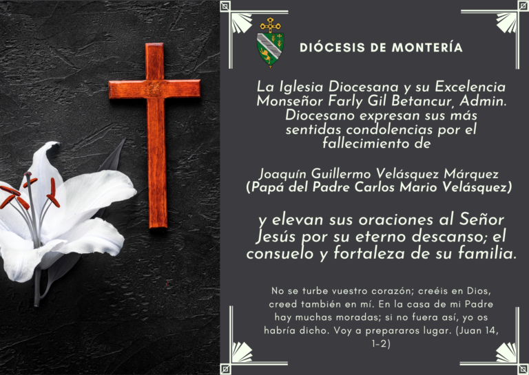 Condolencias al Pbro. Carlos Mario Velásquez