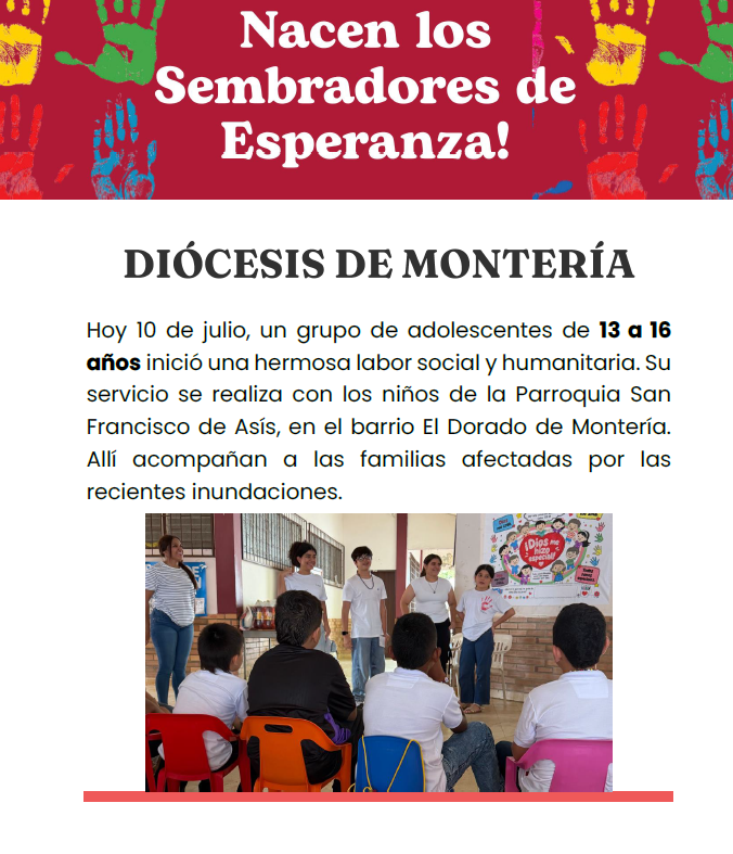 Nacen los Sembradores de Esperanza: jóvenes al servicio de los niños de San Francisco de Asís